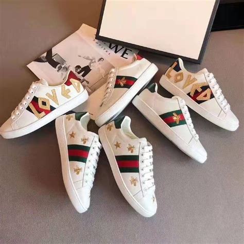 sepatu gucci asli|sepatu gucci putih.